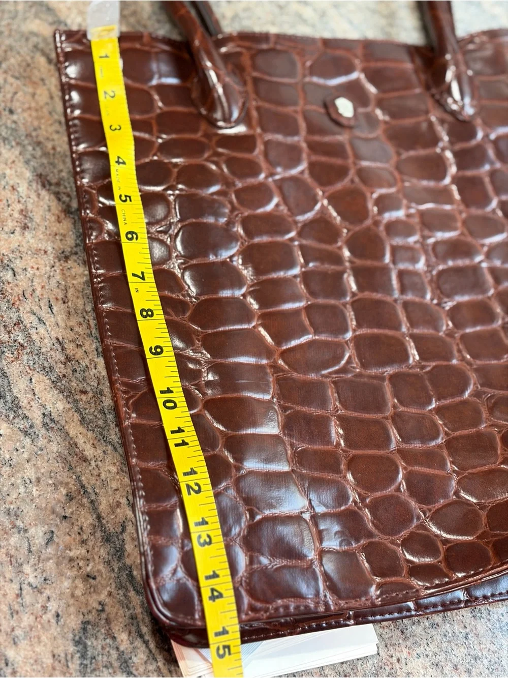 Ralph Lauren Croc-Embossed Tote Bag